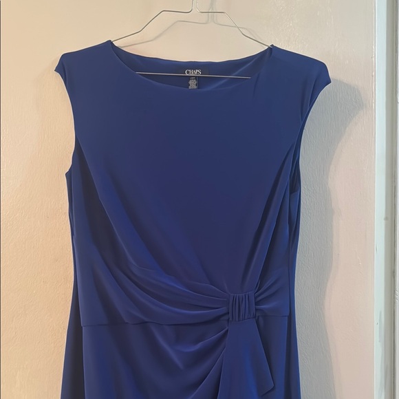 Chaps Dresses & Skirts - Chaps Blue Ruched Sheath Midi Dress